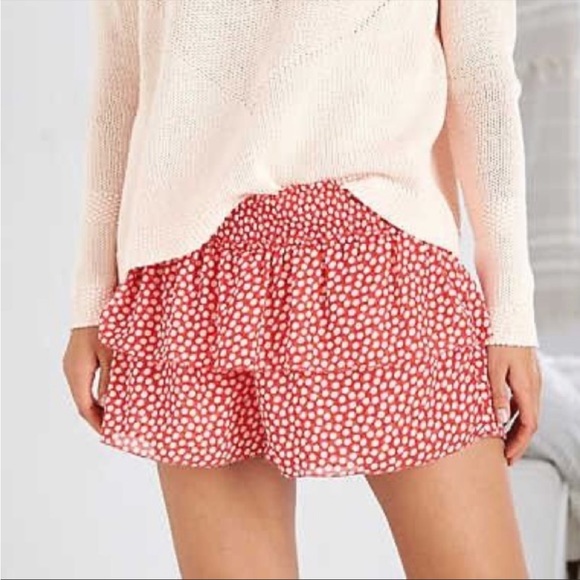 aerie Shorts Ruffled Red Polka Dot Shorts Poshmark